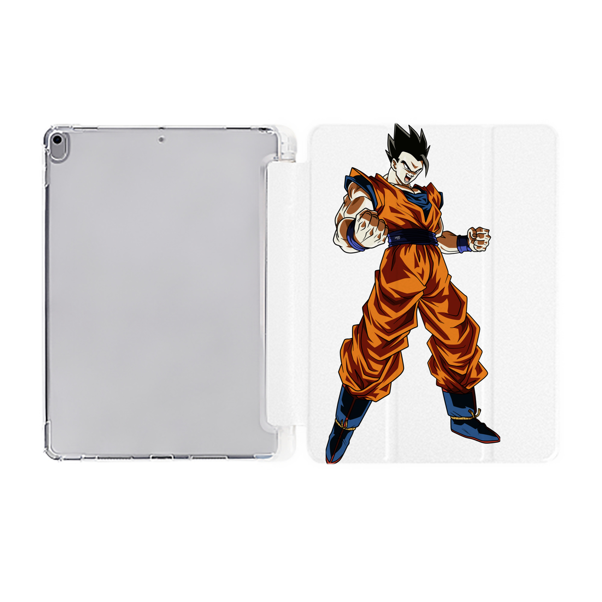 （画像用） ドラゴンボール 孫 悟飯（そんごはん）DRAGON BALL Son Gohan IPad ケース ペン収納付き 三つ折りスタンド PUレザー×シリコン 対応機種9.5/10.5/10.9インチ
